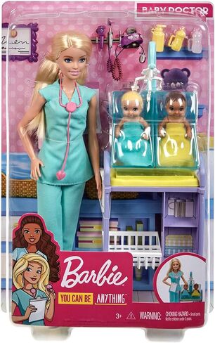 Bundle of Barbie Fast Cast Clinic Playset + Barbie Baby Doctor Playset in Saudi Arabia