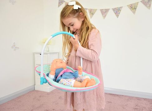 مجموعة لعب الكرسي العالي 5 في 1 من KOOKAMUNGA KIDS - ملحقات دمية الطفل - مجموعة لعب دمية الطفل مع صينية تغذية تتحول إلى حامل دمية، أرجوحة دمية مع حقيبة تغيير وحامل دمية خلفي/أمامي in Kuwait