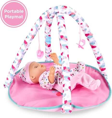 Best Choice Products Kids 15-Piece 13.5in Newborn Baby Doll Nursery Role Play Playset w/ Stroller, Travel Cot, Play Mat, Travel Bag, Carrier, Seat, Accessories in Saudi Arabia