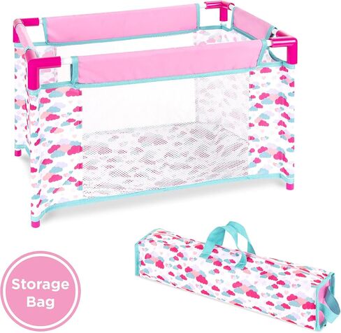 Best Choice Products Kids 15-Piece 13.5in Newborn Baby Doll Nursery Role Play Playset w/ Stroller, Travel Cot, Play Mat, Travel Bag, Carrier, Seat, Accessories in Saudi Arabia
