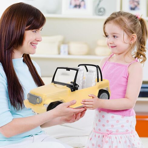 سيارة قابلة للتحويل للدمى، ضوء الشمس يتغير لون سيارة الدمية القابلة للتحويل مع أحزمة مقاعد العمل، اللون الوردي المتغير الأرجواني للأطفال لعبة السيارات هدية مثالية للفتيات والأولاد تزيد من متعة الأطفال in Kuwait