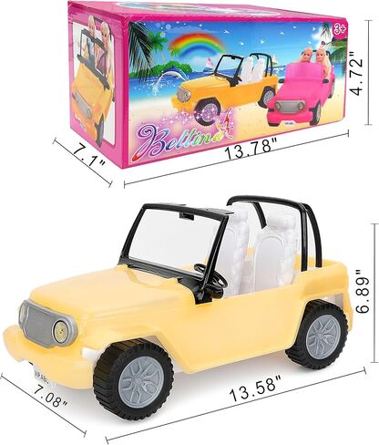 سيارة قابلة للتحويل للدمى، ضوء الشمس يتغير لون سيارة الدمية القابلة للتحويل مع أحزمة مقاعد العمل، اللون الوردي المتغير الأرجواني للأطفال لعبة السيارات هدية مثالية للفتيات والأولاد تزيد من متعة الأطفال in Kuwait