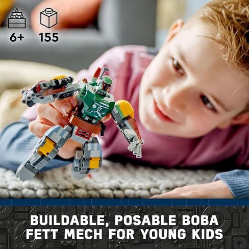 LEGO Star Wars Boba Fett Mech 75369 Buildable Star Wars Action Figure, Posable Mech Inspired by The Iconic Star Wars Character, Stocking Stuffer Idea with Buildable Shield, Stud Blaster and Jetpack in Saudi Arabia