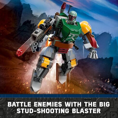 LEGO Star Wars Boba Fett Mech 75369 Buildable Star Wars Action Figure, Posable Mech Inspired by The Iconic Star Wars Character, Stocking Stuffer Idea with Buildable Shield, Stud Blaster and Jetpack in Saudi Arabia