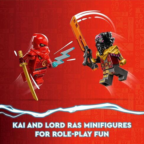 LEGO NINJAGO Kai and Ras’ Car and Bike Battle 71789 Beginner Building Toy Set, Features a Ninja Car Toy and Bike Plus 2 Minifigures, Birthday Gift for Toddlers and Kids Who are Little Ninja Fans in Saudi Arabia
