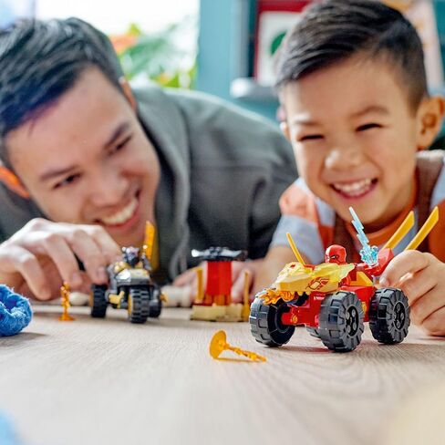 LEGO NINJAGO Kai and Ras’ Car and Bike Battle 71789 Beginner Building Toy Set, Features a Ninja Car Toy and Bike Plus 2 Minifigures, Birthday Gift for Toddlers and Kids Who are Little Ninja Fans in Saudi Arabia