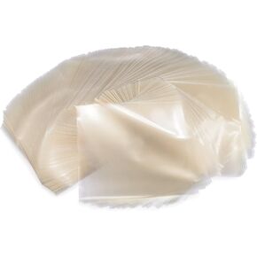 Crinklee Clear Caramel، أغلفة الحلوى والشوكولاتة، السيلوفان الطبيعي، 1000 ورقة مربعة، 4.25 × 4.25 بوصة