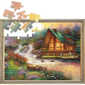 Pitoies Dementia Puzzles 64 Large Piece Jigsaw Puzzles Dementia Activities for Seniors or Elderly Alzheimer's Patients – Autumn Courtyard in Kuwait