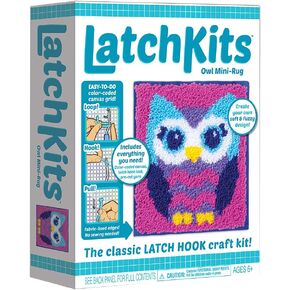 LatchKits Mini-Rug Sewing Kit The Classic Latch Hook Craft Kit - Owl