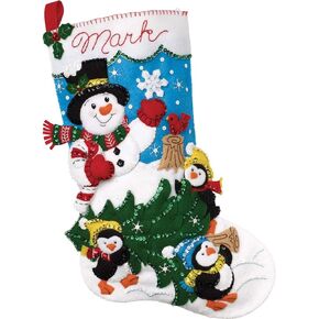 Bucilla Felt Applique 18" Stocking Making Kit, The Perfect Tree, Perfect for DIY Arts and Crafts, 89329E in Kuwait