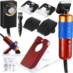 Carpet Trimmer with Shearing Guide Clippers, Speed Adjustable Tufting Carpet Carving Clippers, Low Noise Rug Tufting Trimmer, Making Tool for Handmade Rug Clean and Tufted Rug, 200w(Dark Brown)