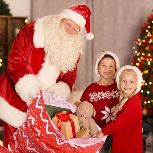 أكياس هدايا عيد الميلاد الكبيرة، 3 أكياس عيد الميلاد كبيرة الحجم مقاس 44 بوصة × 36 بوصة أكياس هدايا ضخمة للهدايا الكبيرة الضخمة، هدايا تغليف للأطفال على شكل دراجة دراجة وأكياس هدايا عيد الميلاد، حقيبة هدايا بلاستيكية للعطلات أقل من 10 دولارات in Kuwait