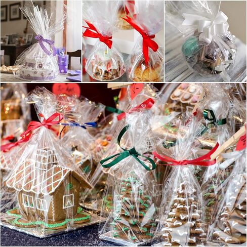 Yotelab لفة لف السيلوفان، لفة السيلوفان، 31.5 بوصة × 100 قدم ورق تغليف بلاستيكي شفاف لتغليف سلال الهدايا in Kuwait