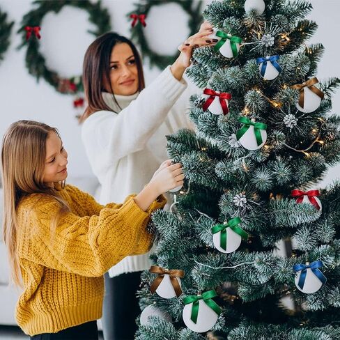 جاك كلوي شريط عيد الميلاد 150 ياردة لتغليف الهدايا، 3/8 "عرض عطلة الشريط الساتان للحرف اليدوية، نسيج عيد الميلاد التفاف الشريط لتزيين الحلي إكليل هدية مشروع DIY in Kuwait