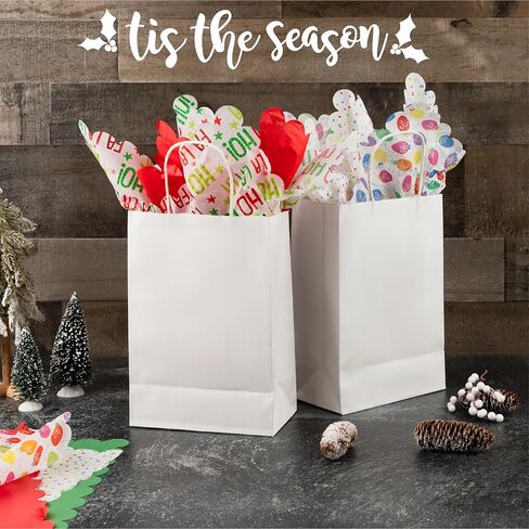 Christmas Tissue Paper for Gift Bags- 100 Sheets of Tissue Paper for Christmas Gift Wrap (20" x 20")- Holiday Tissue Paper Bulk 100 Sheets in Kuwait