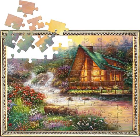 Pitoies Dementia Puzzles 64 Large Piece Jigsaw Puzzles Dementia Activities for Seniors or Elderly Alzheimer's Patients – Autumn Courtyard in Kuwait
