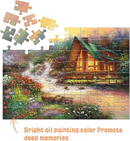 Pitoies Dementia Puzzles 64 Large Piece Jigsaw Puzzles Dementia Activities for Seniors or Elderly Alzheimer's Patients – Autumn Courtyard in Kuwait