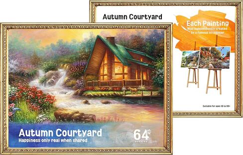 Pitoies Dementia Puzzles 64 Large Piece Jigsaw Puzzles Dementia Activities for Seniors or Elderly Alzheimer's Patients – Autumn Courtyard in Kuwait