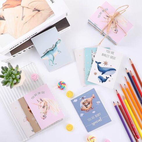Colarr 24 Pcs Back to School Gifts for Students Inspirational Small Notebooks Bulk Mini Notepads for Kids Cute Animals Pun Small Journals Camp Stationery for Girls Boys Kindergarten Favors Office in Saudi Arabia