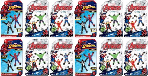 ألعاب JA-RU Spiderman & Venom Window Crawler Wall Climbers Rolling Sticky (عبوة واحدة مع شخصيتين) لعبة فيدجيت للأبطال الخارقين من Marvel Avengers. ألعاب واكي بينياتا A-6803-1 in Kuwait