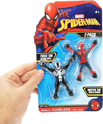 ألعاب JA-RU Spiderman & Venom Window Crawler Wall Climbers Rolling Sticky (عبوة واحدة مع شخصيتين) لعبة فيدجيت للأبطال الخارقين من Marvel Avengers. ألعاب واكي بينياتا A-6803-1 in Kuwait
