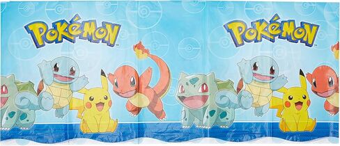 Amscan Pokemon Design Plastic Table Cover - 52' x 96' | Multicolor | 1 Pc in Saudi Arabia