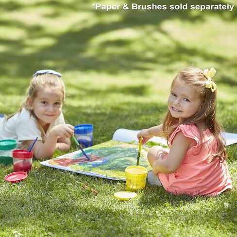 Melissa & Doug Spill-Proof Paint Cups - 4-Pack, Airtight Seal, Snap Lids - Kid-Safe Reusable No-Spill Paint Cups Storage Containers in Kuwait