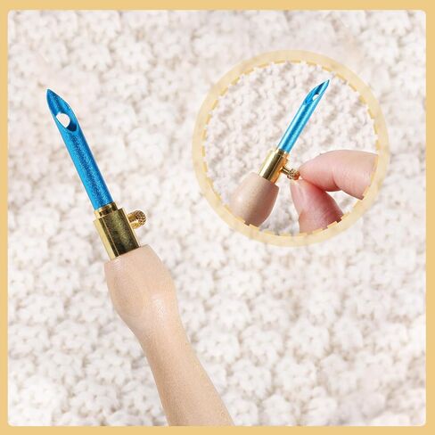 طقم إبر خرامة 22 قطعة، مجموعة إبر خرامة خشبية قابلة للتعديل مع صندوق هدايا عيد الميلاد للبالغين المبتدئين والتطريز in Kuwait