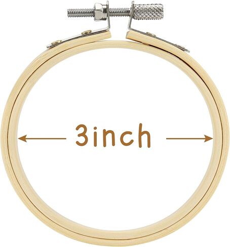 BigOtters 10PCS Embroidery Hoops, 6 Inch Adjustable Bamboo Circle Cross Stitch Hoop Ring Bulk Wholesale for Home Ornaments Art Craft Handy Sewing DIY Favor in Saudi Arabia