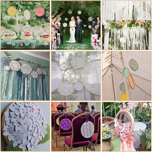 BigOtters 10PCS Embroidery Hoops, 6 Inch Adjustable Bamboo Circle Cross Stitch Hoop Ring Bulk Wholesale for Home Ornaments Art Craft Handy Sewing DIY Favor in Saudi Arabia