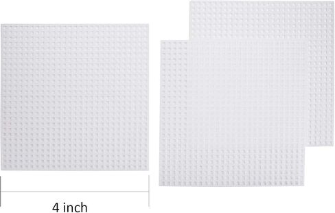 Tosnail 100 Pieces 4" x 4" Clear Plastic Canvas Mesh Sheets for Embroidery Crafting in Saudi Arabia