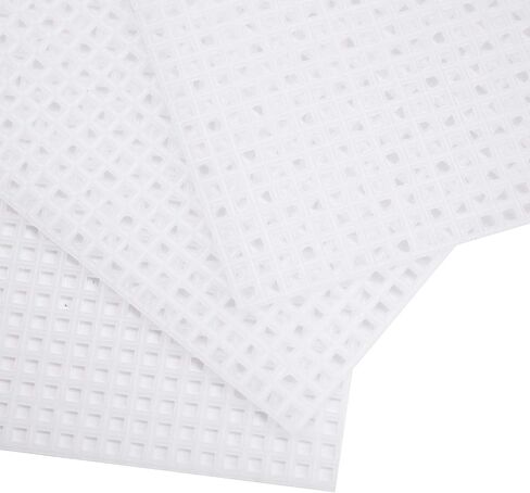 Tosnail 100 Pieces 4" x 4" Clear Plastic Canvas Mesh Sheets for Embroidery Crafting in Saudi Arabia