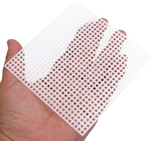 Tosnail 100 Pieces 4" x 4" Clear Plastic Canvas Mesh Sheets for Embroidery Crafting in Saudi Arabia