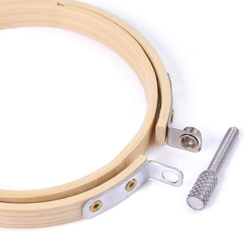Pllieay 10 Pieces 4 Inch Round Embroidery Hoops Bamboo Circle Cross Stitch Hoop Rings for Art Craft Sewing in Kuwait