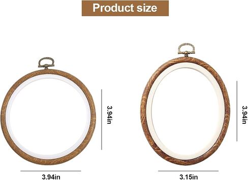 8 Pcs/Set Mini Embroidery Hoops 3 Inch Round Imitated Wood Plastic Display Frame Reusable Circle Cross Stitch Hoop Ring for Art Craft Sewing and Hanging Ornaments Home Decor in Kuwait