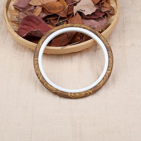 8 Pcs/Set Mini Embroidery Hoops 3 Inch Round Imitated Wood Plastic Display Frame Reusable Circle Cross Stitch Hoop Ring for Art Craft Sewing and Hanging Ornaments Home Decor in Kuwait