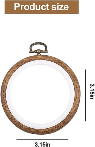 8 Pcs/Set Mini Embroidery Hoops 3 Inch Round Imitated Wood Plastic Display Frame Reusable Circle Cross Stitch Hoop Ring for Art Craft Sewing and Hanging Ornaments Home Decor in Kuwait