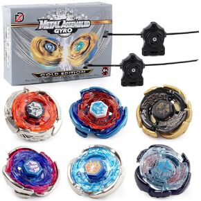 Bey Battling Top Stadium Blade Battle Set, 6 Metal Fusion Spinning Tops 2 Launchers 1 Arena Combat Game, Toy Gift for Kids Boys Ages 6+…