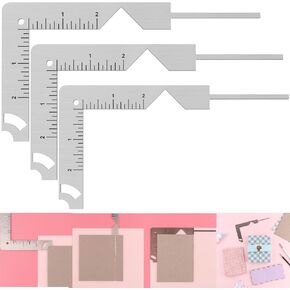 7PCS Corner Guides for Chipboard Boxes,with 5-in-1 Book Cover Guide Metal Bookbinding Cover Tool for Box Making,Cartonnage Corner Holding Tool for Gluing Papers for 1mm,1.5mm,2mm and 3mm Thicknesses in Saudi Arabia