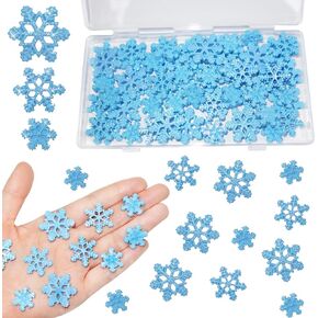 HADDIY Small Snowflakes for Craft,60 Pcs White Glitter Plastic Mini Snowflake for Christmas Embellishments and Winter Party DIY Craft Decoration-3 Different Size in Saudi Arabia