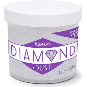 FloraCraft Diamond Dust Glitter 6 Ounce Clear Glass in Saudi Arabia