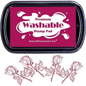 7 Washable Ink Pad, Stamps for Kids, Kids Crafts, Paw Print Kit, Baby Footprint Kit, Stamp Pads for Baby Shower on Scrapbooking, Fingerprint Ink Pad, Easy to Wash Off Skin| Large | Safe Non-Toxic