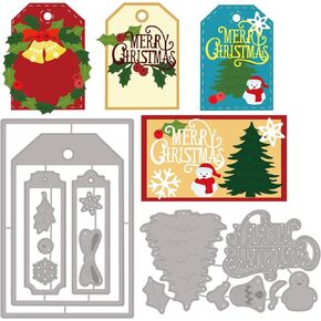 INFUNLY DIY Animal Cutting Dies Set Metal Die Cuts for Card Making Little Animal Embossing for Scrapbooking Christmas Instruction Included