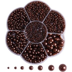 5800Pcs Half Pearls for Crafts, Flatback Pearls for Artwork Making, DIY Rhinestones Accessory Nail Art,Face Gems Jewels Flat Back Craft Pearls for Artist Creative - AB Deep Aqua