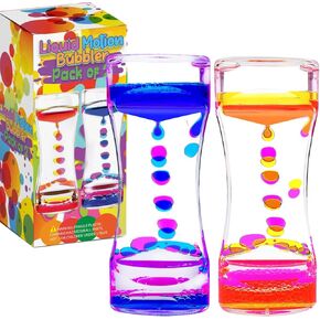 YUE MOTION Liquid Motion Bubbler Visual Sensory Toys, Liquid Timer– New Big Calming Sensory Bubbler Toy- Colorful Liquid Hourhlass for Stocking Stuffers, Novelty Gifts