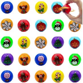 24 Pcs Christmas Mini Fidget Spinners Ball Toys for Kids Adults Christmas Stocking Stuffers, Pinata Fillers, Treasure Box Toys for Boys Girls Christmas Party Favors Gifts in Kuwait