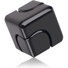 QLKUNLA Fidget Cube Spinner Anti-Anxiety Focusing Fidget Toys EDC Fidgets Spinner 4-in-1 Toy Metallic Focus Toy Cube Finger Top Desktop ADHD Stress Relieve Toys for Kids and Adults (Black)