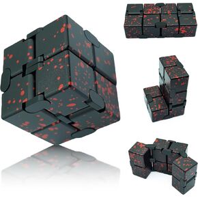 Easter Basket Stuffers, Infinity Cube Fidget Toys for Adults Kids Teens, Metal Fidget Toys, Anti Stress Relief Toys Fidget Blocks for Office Desk Toys (Black) in Kuwait
