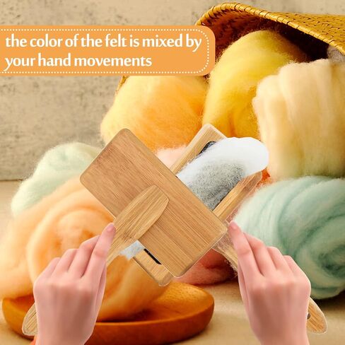 2 Pcs Wool Carders,Hand Carders for Wool,Craft Wool Needle Felting Tools with Solid Wood Handle,Slicker Brush for Dogs,Carding Brushes for Needle Felting Wool in Kuwait