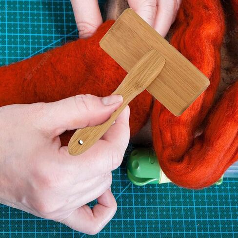 2 Pcs Wool Carders,Hand Carders for Wool,Craft Wool Needle Felting Tools with Solid Wood Handle,Slicker Brush for Dogs,Carding Brushes for Needle Felting Wool in Kuwait